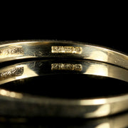 Suffragette Amethyst Peridot Diamond Ring 9Ct Gold