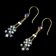 Suffragette Flower Earrings Silver 18Ct Gold Earrings