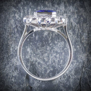 Tanzanite Diamond Ring 18Ct White Gold 4Ct Tanzanite