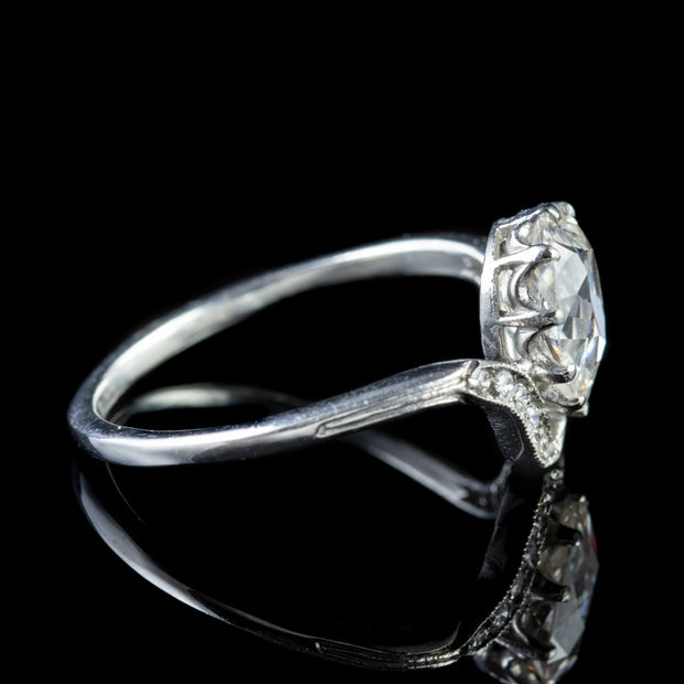Teardrop Diamond Ring Platinum 1.81Ct Diamond