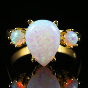 Trilogy Opal Ring 18Ct On Silver