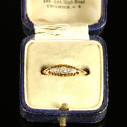 Victorian Five Stone Old Cushion Cut 18Ct Yellow Gold Ring