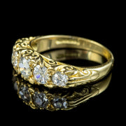 Victorian Style Five Stone Diamond Ring 18ct Gold 1.86ct Of Diamond
