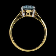Vintage 2.50Ct Aquamarine Engagement Ring 18Ct Gold Dated 1984