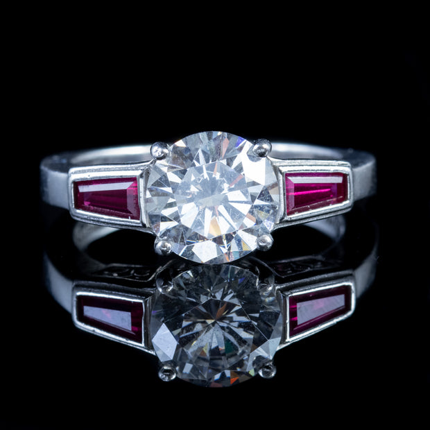 Cz Solitaire Ring Silver 3Ct Cubic Zirconia