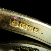 Vintage Amethyst Diamond Ring 18Ct Gold 6Ct Amethyst Dated 1974