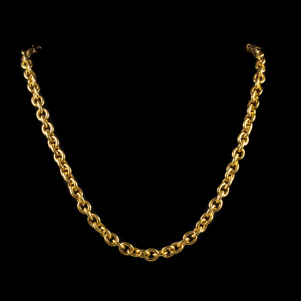 Vintage Chain Necklace Sterling Silver 18Ct Gold