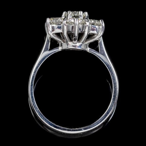 Vintage Diamond Cluster Ring 1.96ct Of Diamond