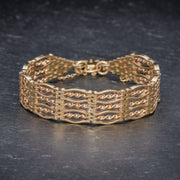 Vintage Gate Bracelet 9Ct Gold Heart Padlock Circa 1965