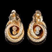 Vintage Lovers Knot Earrings 14Ct Gold Circa 1970