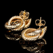 Vintage Lovers Knot Earrings 14Ct Gold Circa 1970