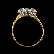 Moonstone Paste Ring 18Ct Yellow Gold Silver