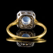 Moonstone Paste Ring 18Ct Gold Silver