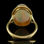Vintage Opal Ring 18Ct Gold Natural 8Ct Opal Circa 1980