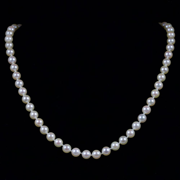 Vintage Pearl Necklace 14Ct Gold Clasp