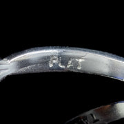 Edwardian Style Sapphire Diamond Cluster Ring Platinum 1.40ct Sapphire