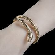 Vintage Snake Bangle Ruby Eyes 9ct Rolled Gold Smith And Pepper Dated 1966