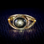 Vintage Star Sapphire Ring 14Ct Gold 1.75Ct Sapphire Circa 1950