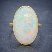 Vintage Opal Ring 14Ct Gold Natural 14Ct Opal Circa 1940