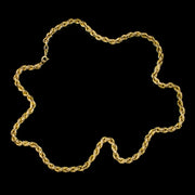 Victorian Style 9ct Gold Rope Chain Necklace 