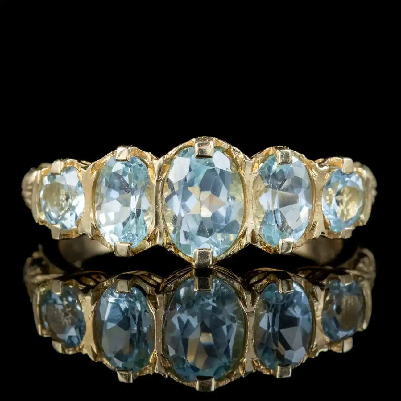 Victorian Style Blue Topaz Ring – Laurelle Antique Jewellery