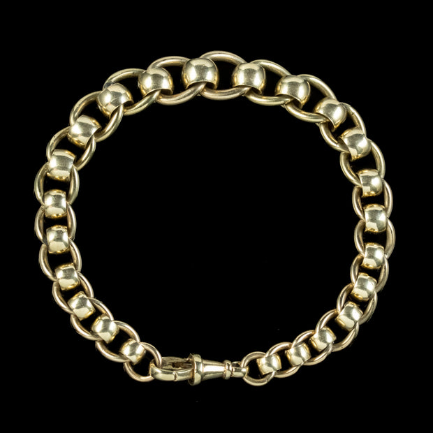 Victorian Style Curb Bracelet 9ct Gold Dated 2000