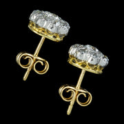 Victorian Style Diamond Cluster Stud Earrings 1.50ct Of Diamond 