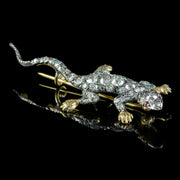 Victorian Style Diamond Lizard Brooch 2ct Total