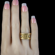 Victorian Style Diamond Spinning Band Ring 18ct Gold 