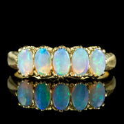 Victorian Style Five Stone Opal Ring 1.25ct Of Opal 
