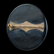 Victorian Style French Jet Cameo Brooch