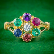Victorian Style Gemstone Dearest Acrostic Ring 