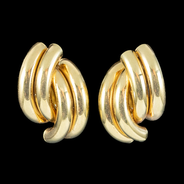 Victorian Style Love Knot Stud Earrings 9ct Gold