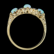 Victorian Style Opal Diamond Ring 0.80ct Of Opal