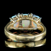 Victorian Style Opal Diamond Ring 3.30ct Of Opal