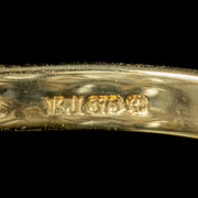 Victorian Style Opal Diamond Trilogy Ring hallmarks