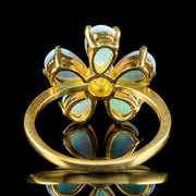 Victorian Style Opal Flower Ring 3.7ct Of Opal