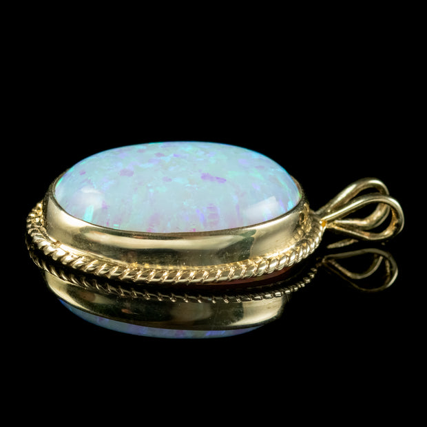 Victorian Style Opal Pendant 9ct Gold 15ct Opal