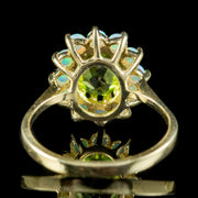 Victorian Style Opal Peridot Ring 9ct Gold 1.60ct Peridot