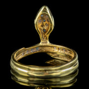 Victorian Style Opal Snake Ring 18ct Gold Silver