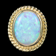 Victorian Style Opal Stud Earrings 9Ct Gold Large Studs