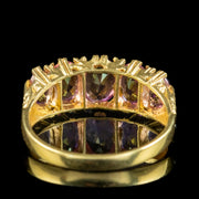 Victorian Style Pink Topaz Five Stone Ring 2.3ct Of Topaz
