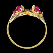 Victorian Style Ruby Butterfly Ring 0.90ct Of Ruby 