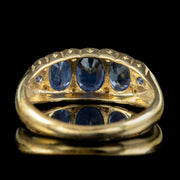 Victorian-Style-Sapphire-Diamond-Ring-9ct-Gold-