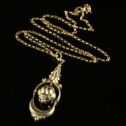 Victorian Gold Lantern Pendant And Chain