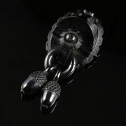 Victorian Large Whitby Jet Acorn Dropper Brooch Circa 1860