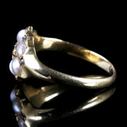 Victorian Pearl Diamond Ring Circa 1900