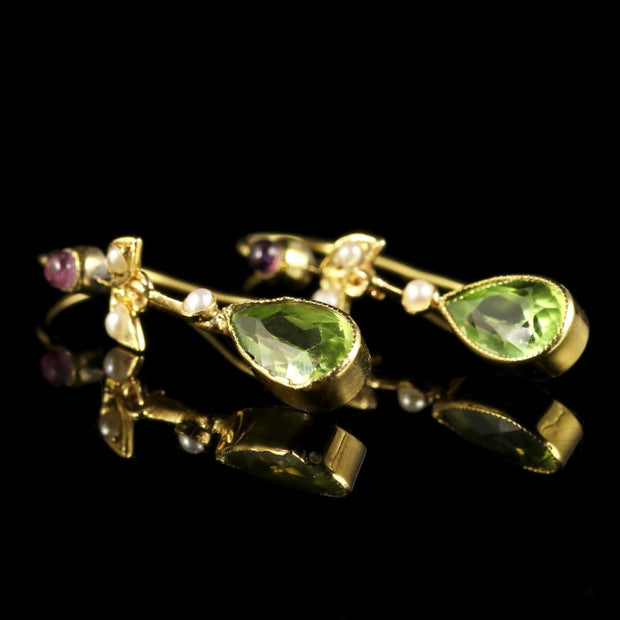 Victorian Suffragette Earrings 15Ct Circa 1900
