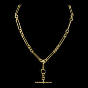 Vintage Albert Chain Necklace Solid 9ct Gold