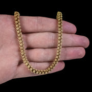 Vintage Cannetille Chain Necklace 9ct Gold Dated 1976
